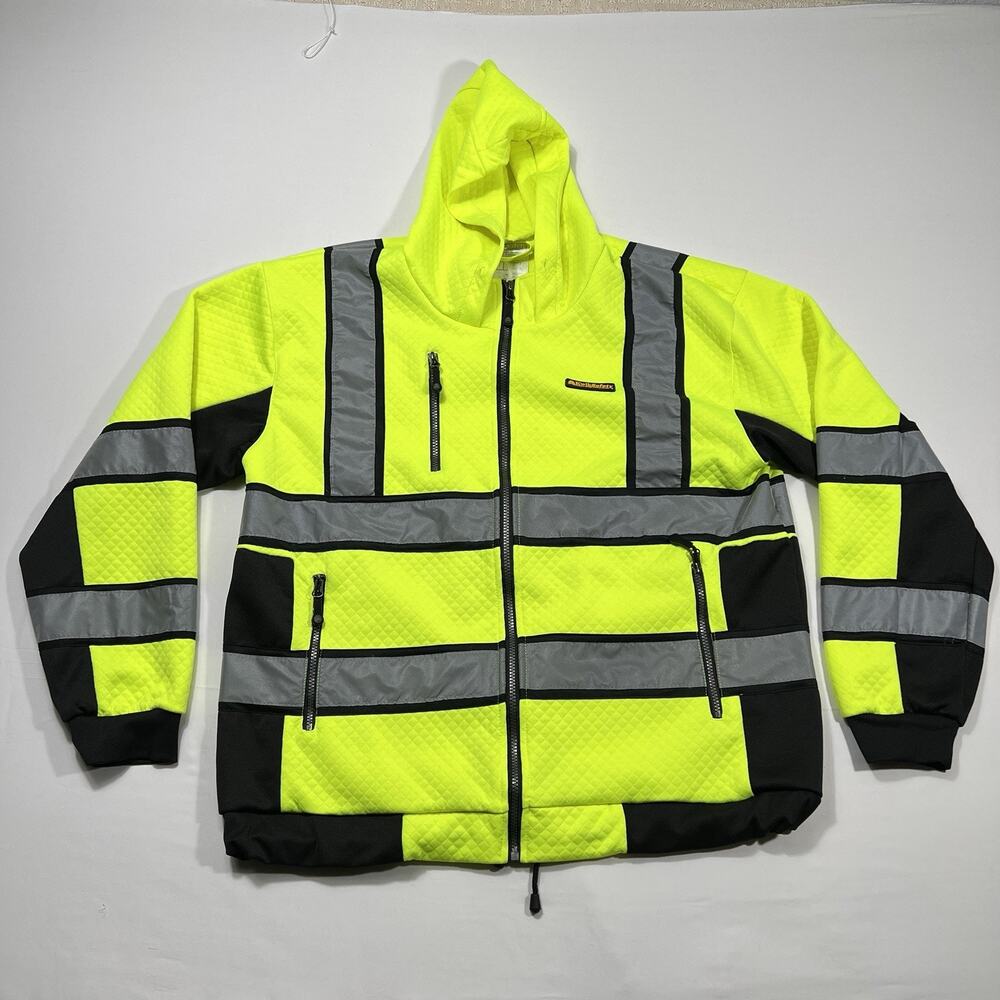 KwikSafety SAGE High Visibility Class 3 Reflective Safety Jacket with Hoodie XL
